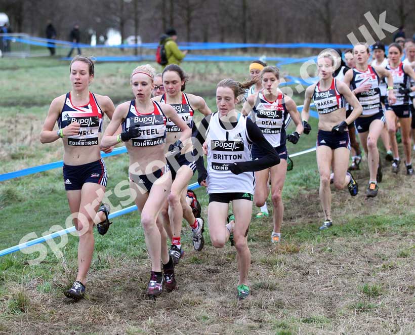 Senior Women,  Steph Twell, Gemma Steel and Fionnuala Britton, BUPA Great Edinburgh Cross Country.